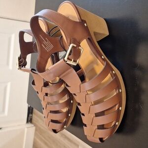 a.n.a Brown Strappy Sandals
